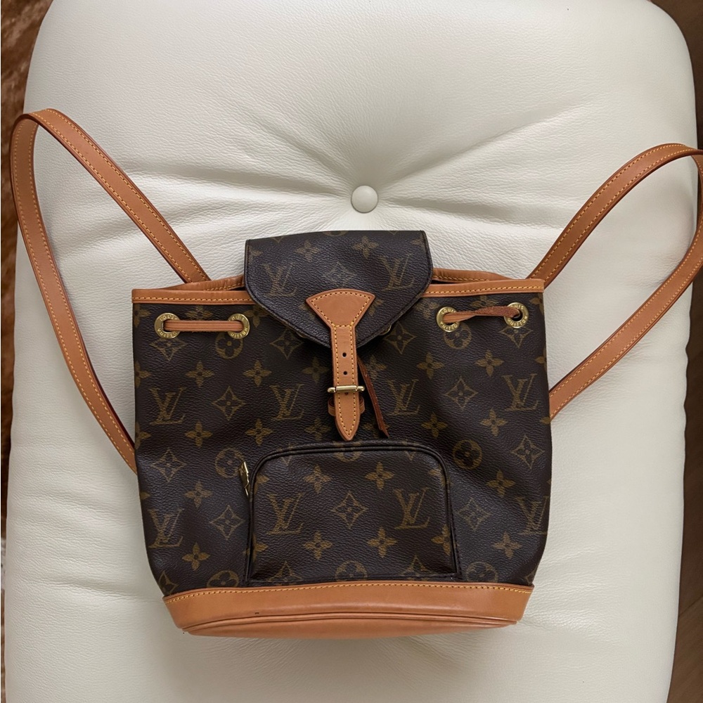Louis Vuitton Montsouris Brown and Tan Monogram Backpack